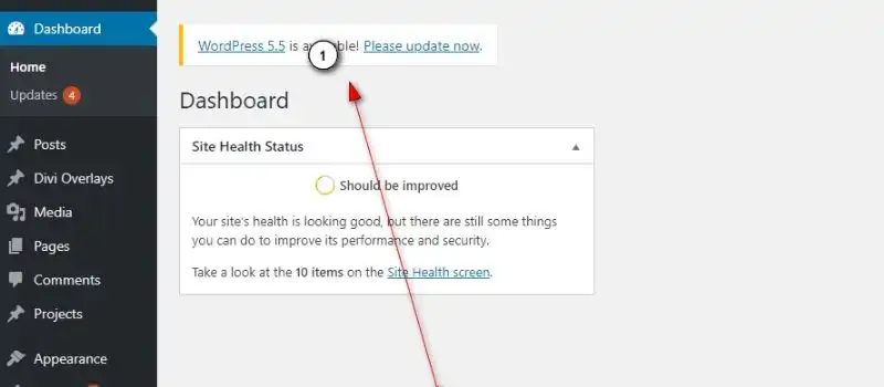 WordPress website update