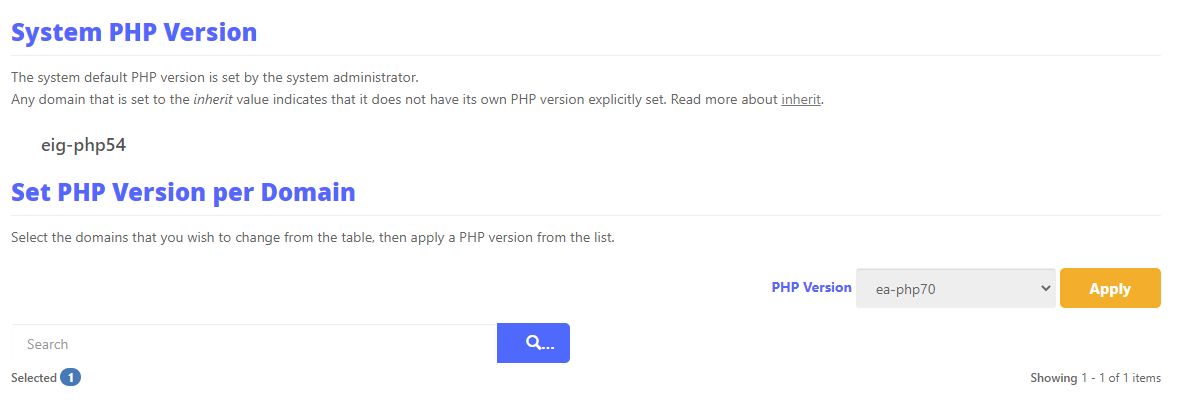 Php Version update